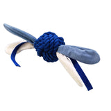 dog rope and material toy in blue stylish